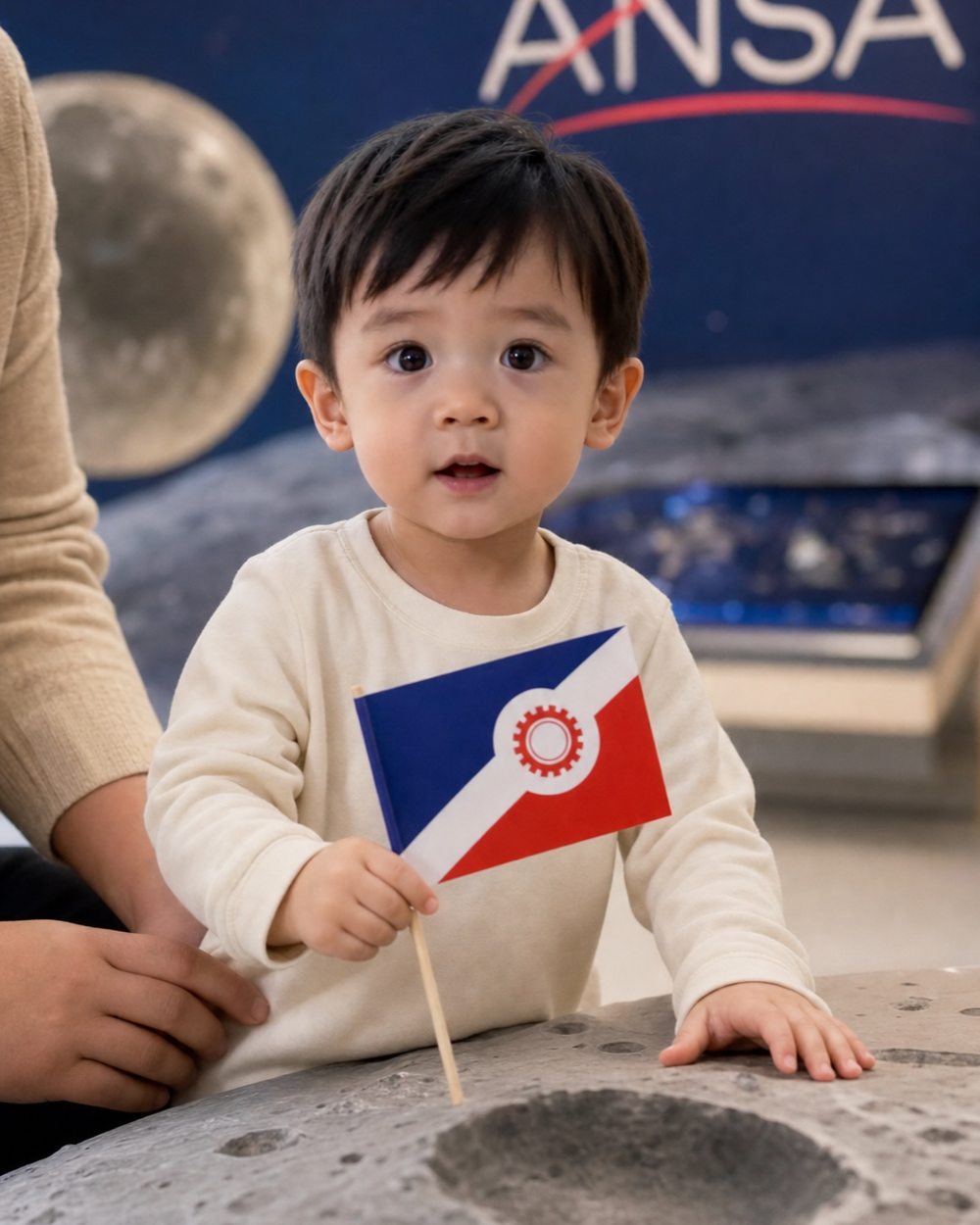 A child participating in an ANSA family science event with a guardian's permission.