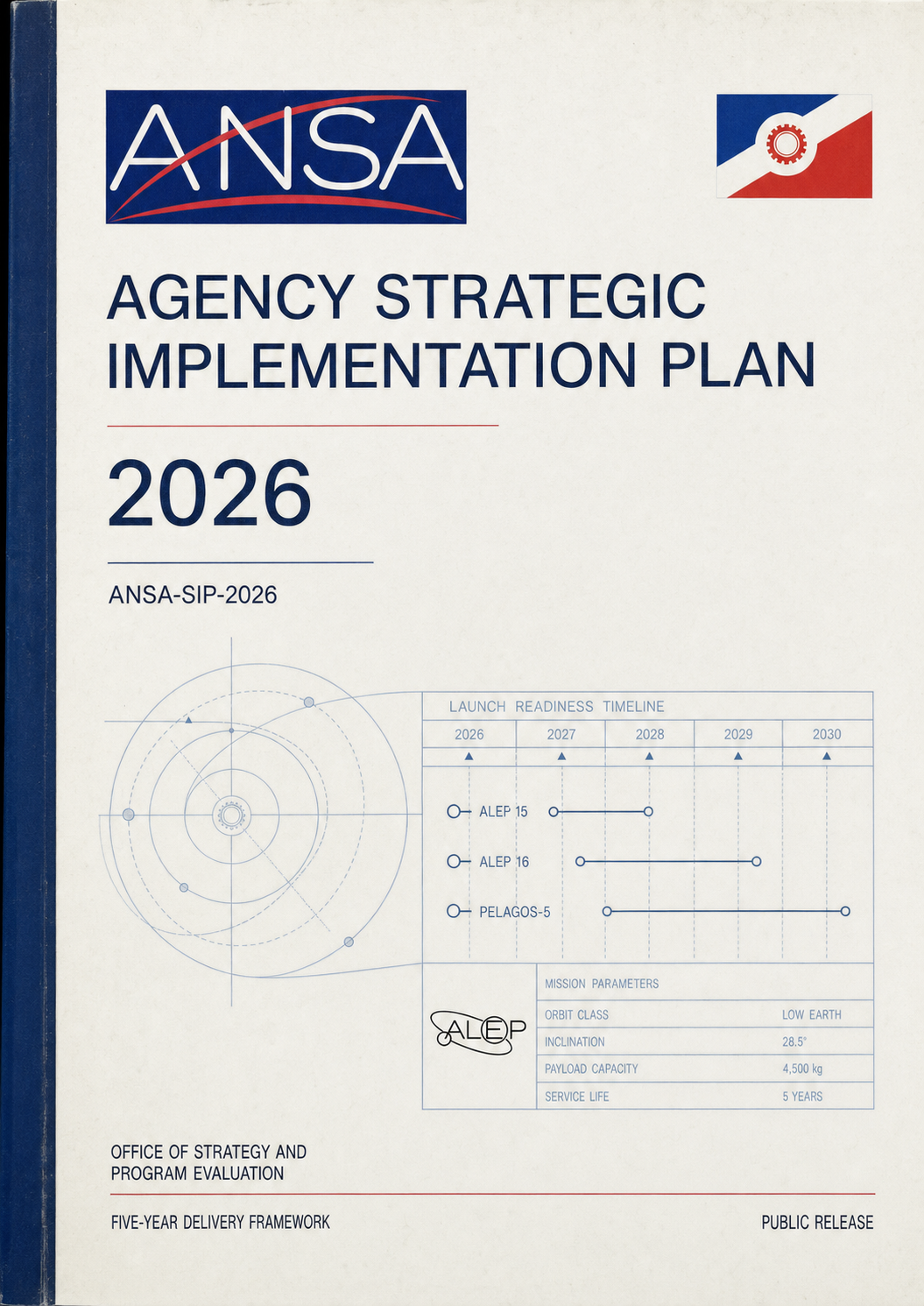 Scanned public-edition cover of the ANSA Agency Strategic Implementation Plan 2026.